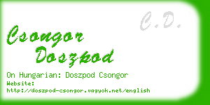 csongor doszpod business card